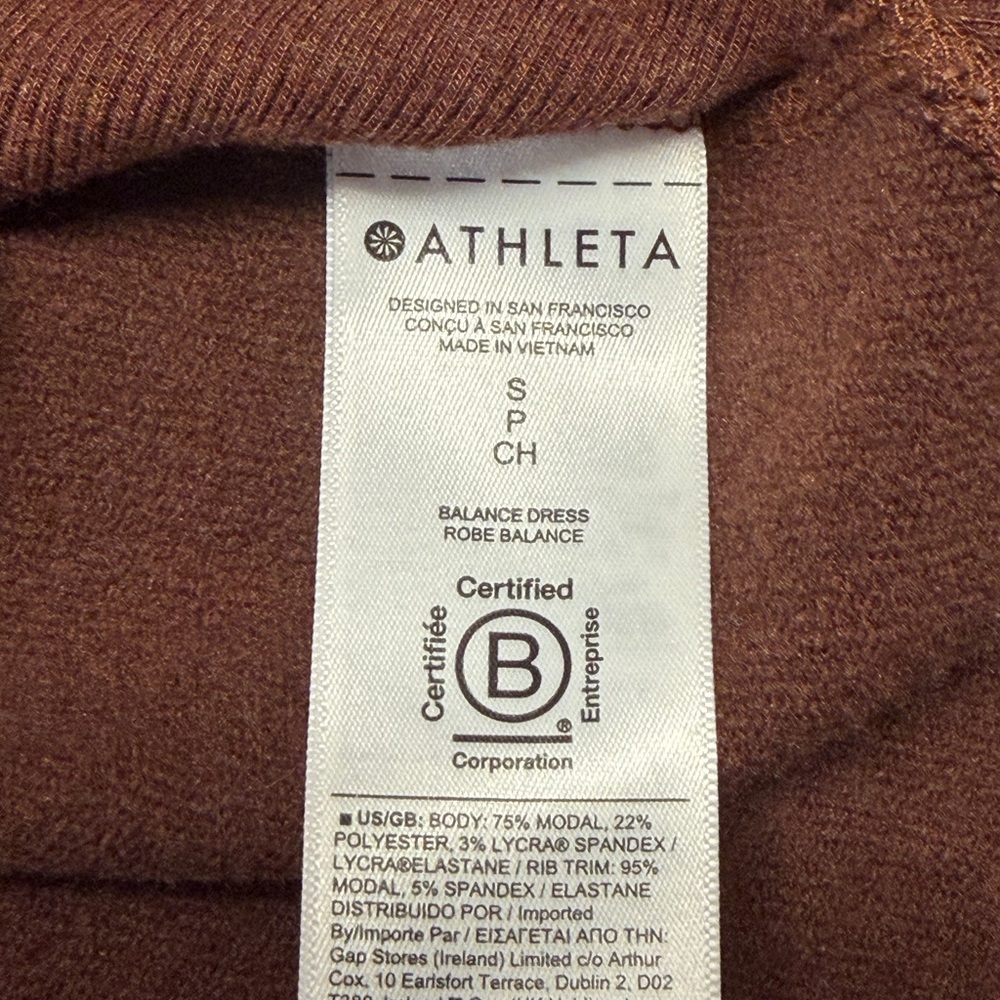 Athleta Long Sleeve Tunic Dress in Rust - Picture 5 of 8